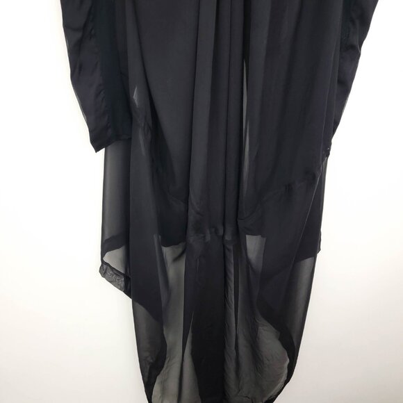 Rick Owens Sheer Black Silk Tulle Maxi Duster Cardigan 4 NWT - Picture 6 of 10